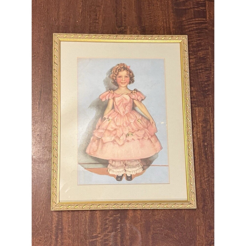 Shirley Temple Print With Sheet Music On Back